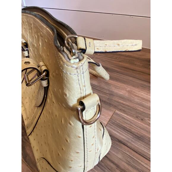 Vintage Dooney & Bourke Ostrich Domed Purse Satchel Bag - Picture 6 of 16